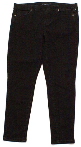 Maurices Pull On Skinny Jeans Womens Plus 18 S Black Stretch Denim (38X28)