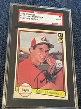 1982 Donruss #627 TERRY FRANCONA Signed RC ROOKIE Card VINTAGE SIGNATURE SGC