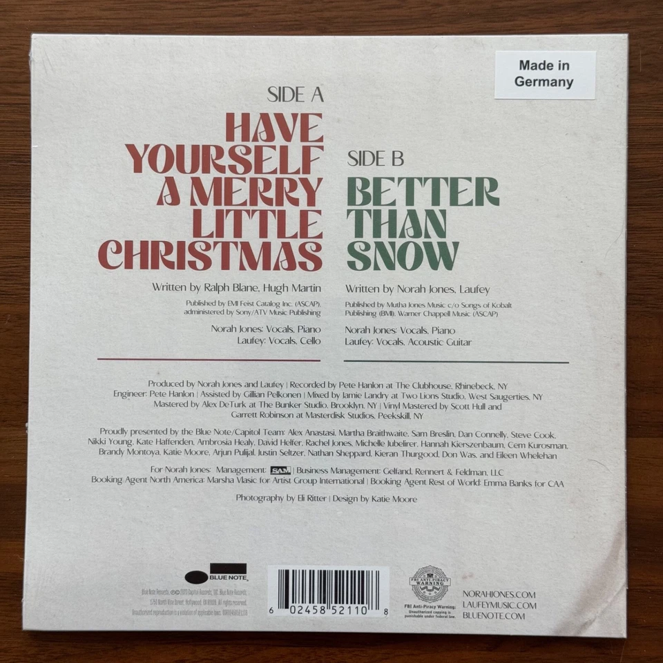 Norah Jones & Laufey - Christmas With You - 🔴 Red Marble Spotify Vinyl 7" - ✅ - Image 3 of 3