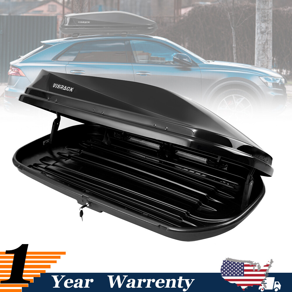 Hard Shell Roof Cargo Carrier w/Security Keys Roof Box Cargo Box 14 ft BLACK eBay