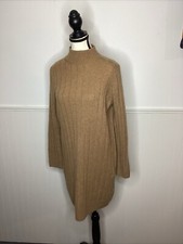 Madewell Dress Womens Size Small Wool Sweater Dress Tan NWT