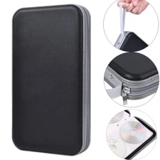 96 Disc CD Case Holder DVD Storage Wallet Bag Portable VCD Organizer Bag Black