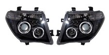 Black angel eye headlights to fit NISSAN PATHFINDER R51 NAVARA D40 2005-2010 