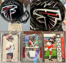 Roddy White Michael Vick Deion Sander Signed PROLINE Helmet Atlanta Falcons BAS
