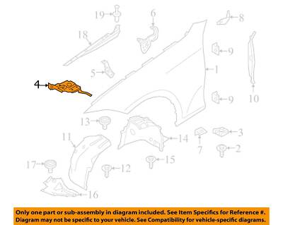 BMW OEM 19-24 330e xDrive Fender Components-Fender Upper Bracket 41008494438