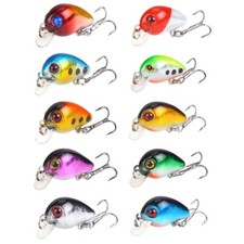 10Pcs Fishing Baits Artificial Hard Baits with Tackle Box Fishing Accessories