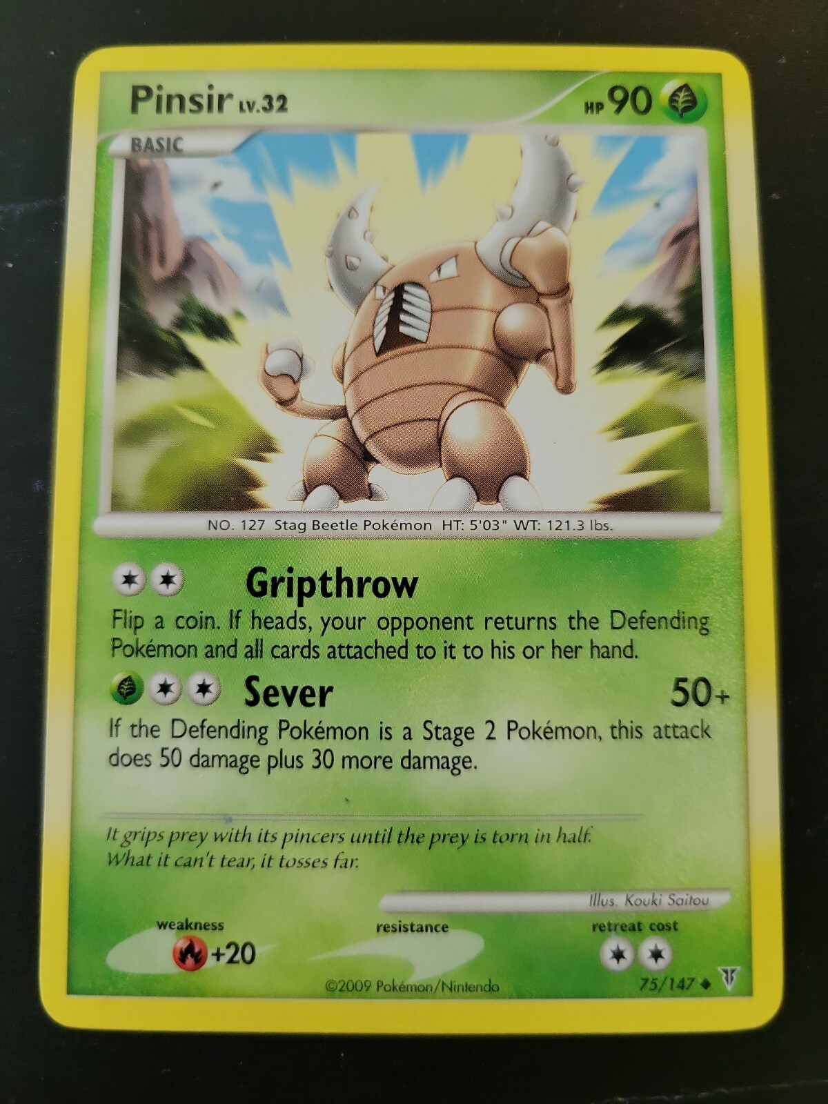Pokemon TCG Card 2009 Supreme Victors - Pinsir 75/147