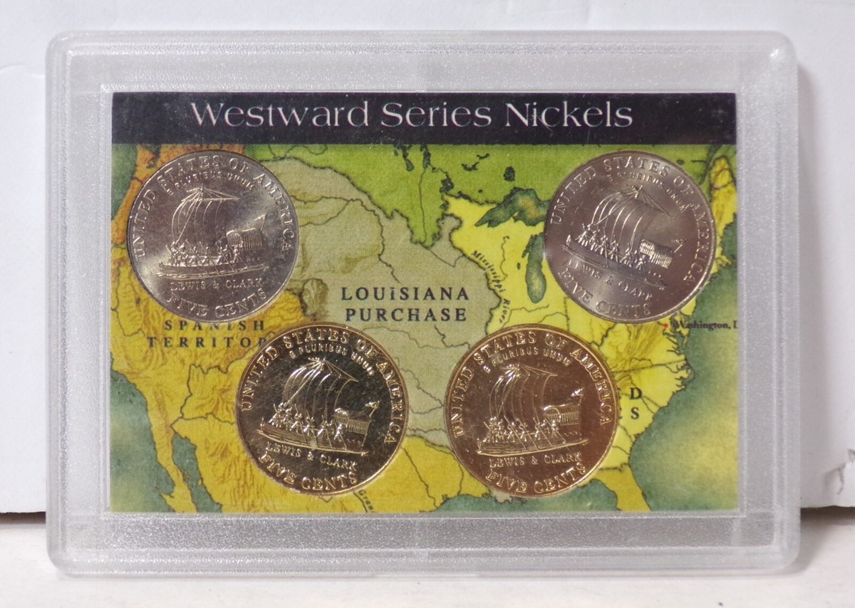 J*u様 米国硬貨 コレクションセット Whitmanホルダー入り 2004 Westward Journey Nickel Series by Whitman - 4 Coins in Slab