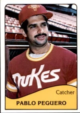 1979 Albuquerque Dukes TCMA #1 Pablo Peguero Dominican Republic DR Baseball Card
