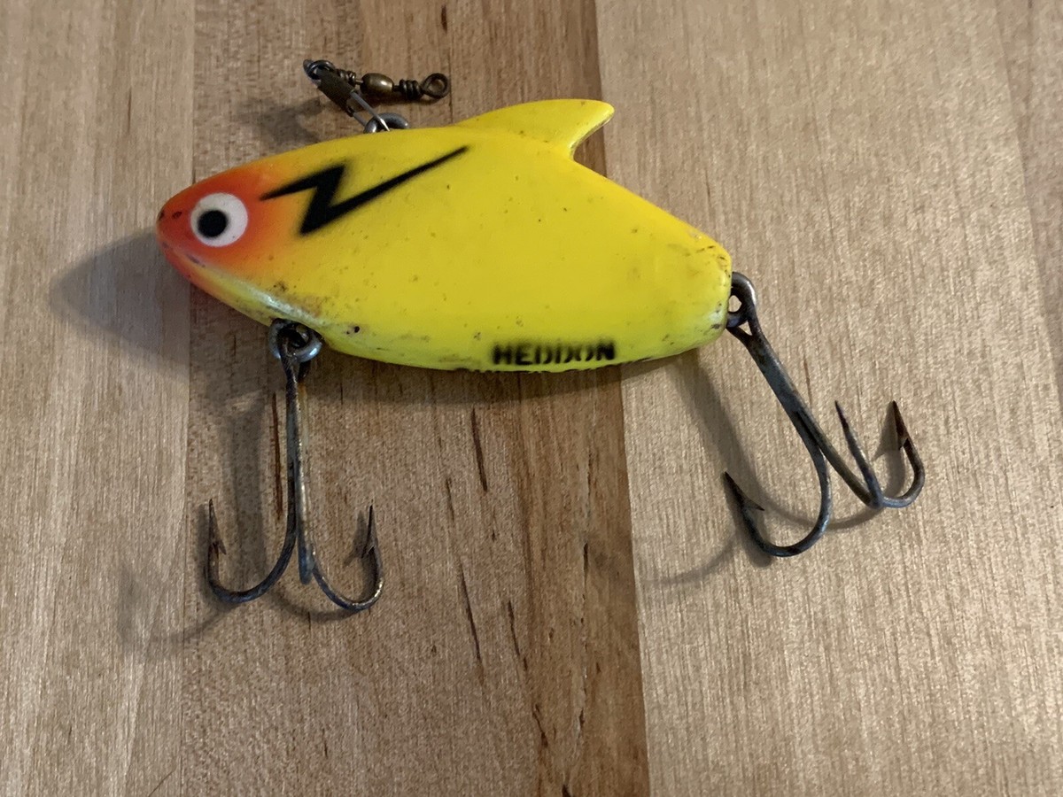 VTG HEDDON FISHING LURE HEDDON SUPER SONIC Yellow 2 Hooks 2 1/8