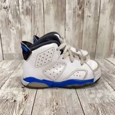 Nike Air Jordan Retro IV 6 Toddler Kid TD Size 6C White/Blue 384667-107