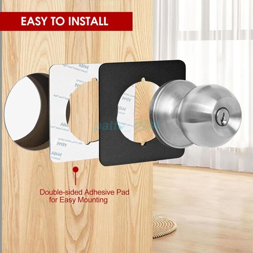 1/2Pcs Repair Backplate Door Lock Repair Plate Silver Door Handle Fixing Covers - Picture 3 of 14