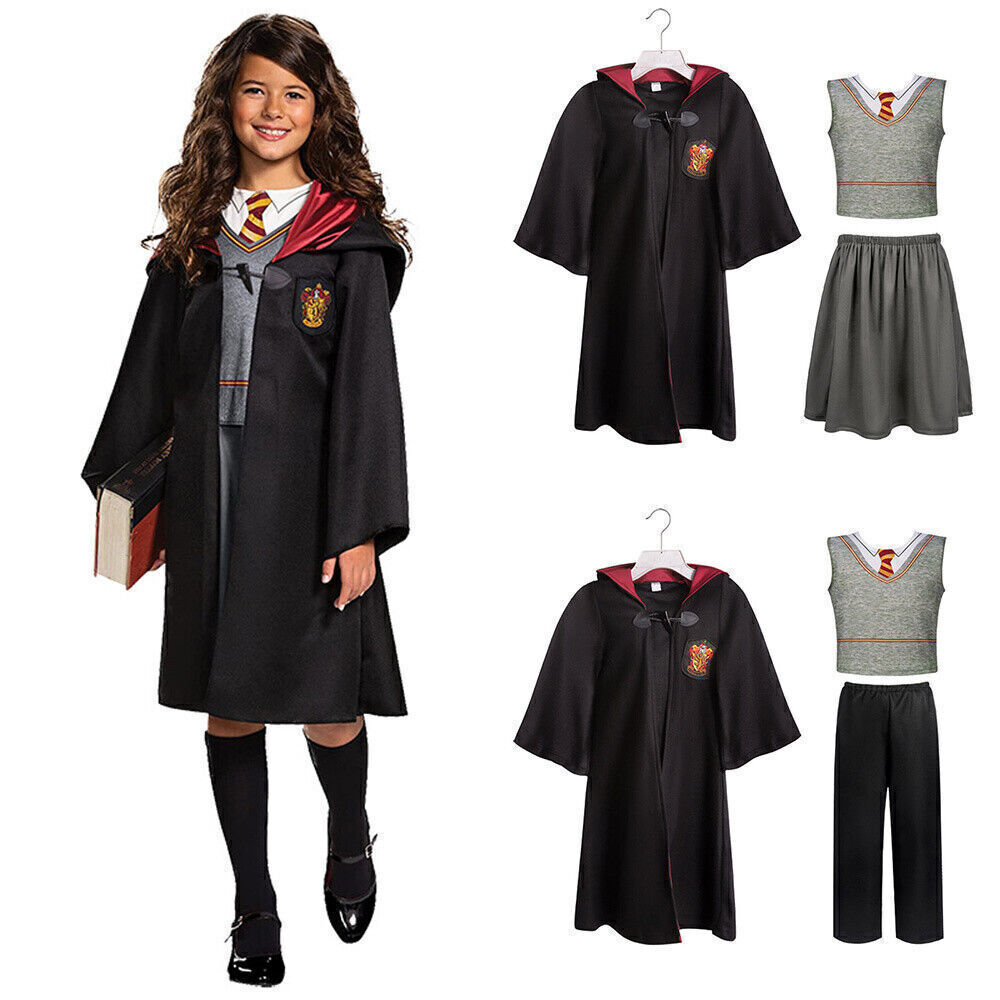 Harry Potter Hermione Granger Gryffindor Kid' Cosplay Uniform Set Fancy Costume