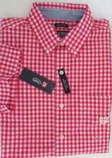 NWT Chaps Easy Care Short Sleeve Casual Shirt Red Gingham Size S 