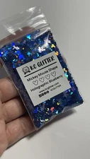 10G MICKEY MOUSE Glitter Holo Blue Tumbler Resin Nail Art Face Craft / US Seller