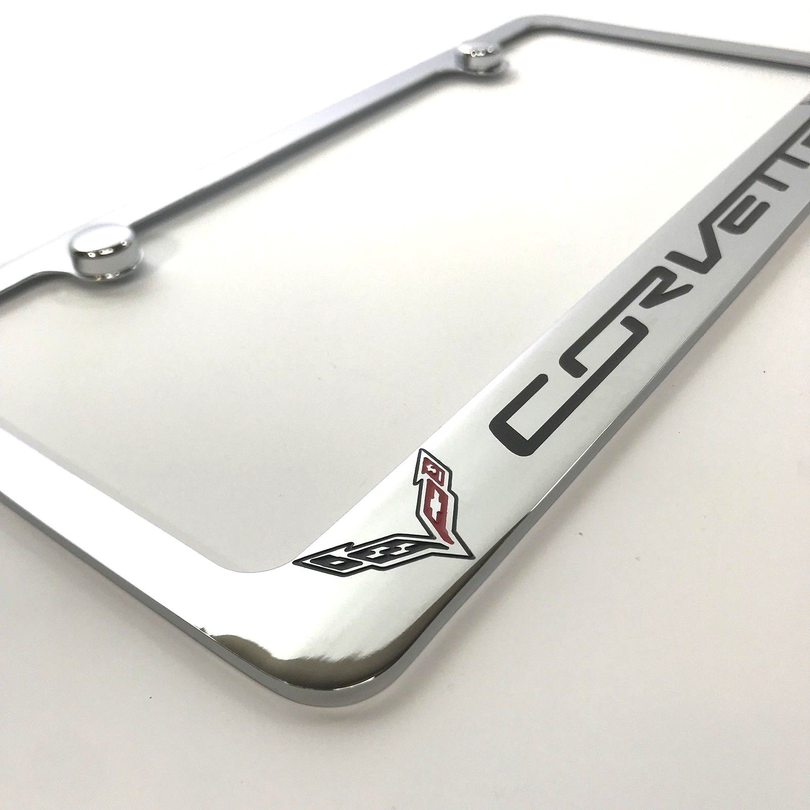C7 Z06 Supercharged Corvette License Plate Frame - Chrome