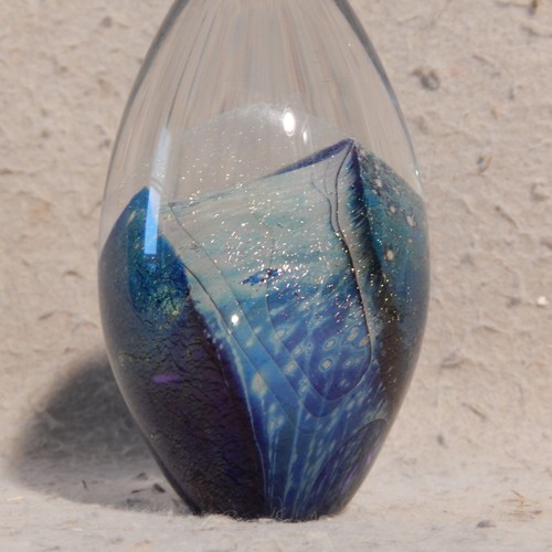 EICKHOLT Large 1993 Signed Art Glass Paperweight Egg Studio Dichroic Glitter - Picture 10 of 14