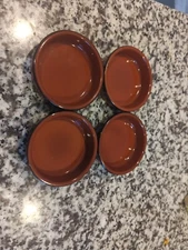 Set of 4 CERMER Ramekins Terracotta Pottery Baking Dessert Dish Creme Brulee