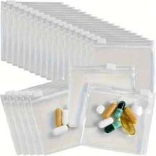 US 20/50pcs Clear PVC Self-Sealing Zipper Bags for Lures Jewelry Beads Organizer