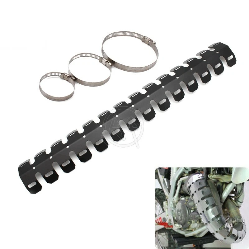 Universal Motorcycle Exhaust Muffler Pipe Leg Protector Heat Shield Guard  Cover | eBay