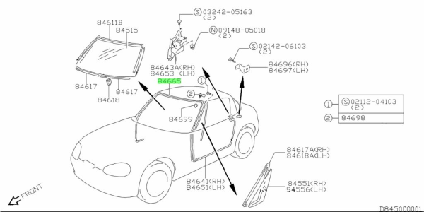その他 Big G SUZUKI Cappuccino WEATHER STRIP HEADER 84665-80F00 Genuine JDM OEM