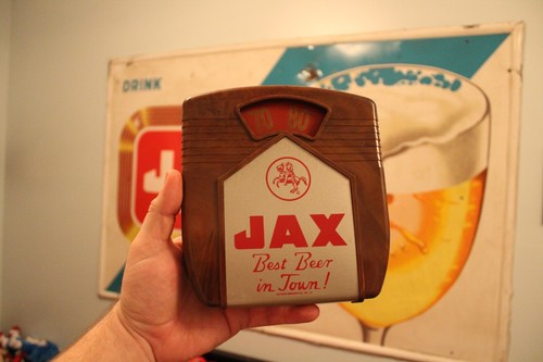 SCARCE 1950s JAX BEER BAKELITE & METAL DEALER THERMOMETER SIGN GAS BAR BREWING - Picture 15 of 16
