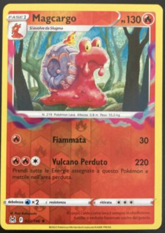 Magcargo 022/196  Reverse Holo Rare SWSH11 Lost Origins M/NM New