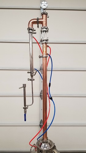 2" Gin Basket Vodka Still Copper Reflux Shotgun Condenser Parrot -Column only