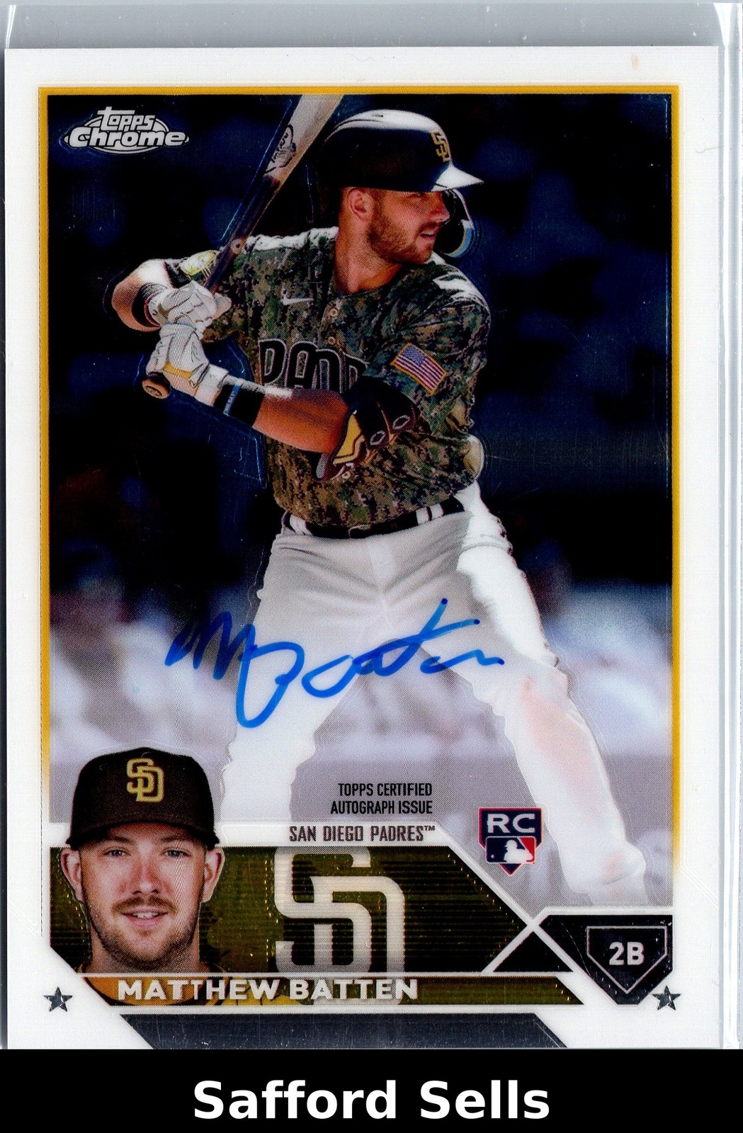 2023 Topps Chrome Matthew Batten Auto #RA-MBA San Diego Padres