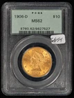 1906-D $10 Liberty Head Gold Eagle - OGH PCGS MS 62 - SKU-G6154