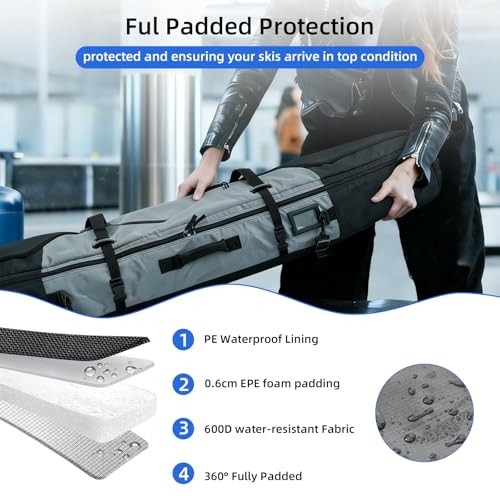 Bolsa De Viaje Para Snowboard Lixada – De Neopreno, Con Correa Ajustable Y Protección Contra Arañazos, 160 Cm