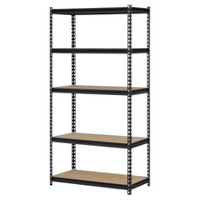 Heavy Duty Muscle Rack 5-Shelf Adjustable Steel Shelving Unit Rack 72"x 46"x 18"