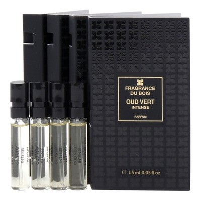 FRAGRANCE DU BOIS OUD VERT INTENSE 1.5ml .05fl oz x 4 COLOGNE PERFUME SAMPLES