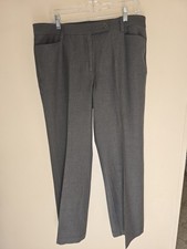 Women's Talbots Heritage Wool Blend Gray Wide Leg Trousers Academic Preppy 14P