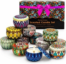 Scented Candles Gift Set for Women, 12 Pack Aromatherapy Candles, Natural Soy W