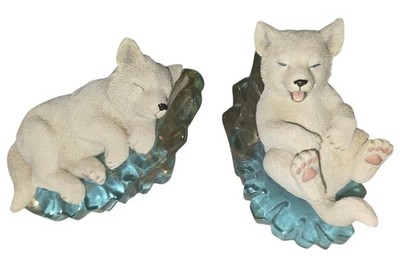 The Hamilton Collection ''Arctic Antics'' 2 Pieces ''Catching A Nap'' & ''Cool Slide''