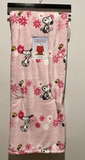 Snoopy Peanuts Berkshire Pink Flower Throw Blanket Spring Floral