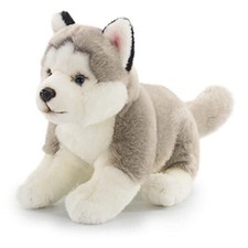 Husky Stuffed Animal, 16'' Soft Dog Plush Handmade, Cuddly and Realistic