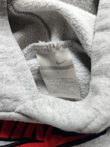 VTG Y2K Nike Kids 7 Youth Hooded Sweatshirt Sportswear - Picture 4 of 7