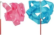 Blue and Pink Rhythmic Gymnastics Wands Praise Dancing Streamers for Kids...