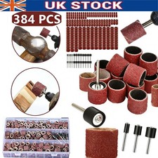 New 384PCS Drum Sanding Kit For Nail Drill Bits Dremel Accessories Rotary Tool