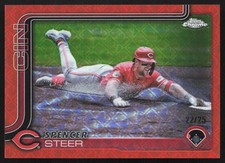 2025 Topps Chrome Orange LogoFractor 22/25 Spencer Steer #174 JW1