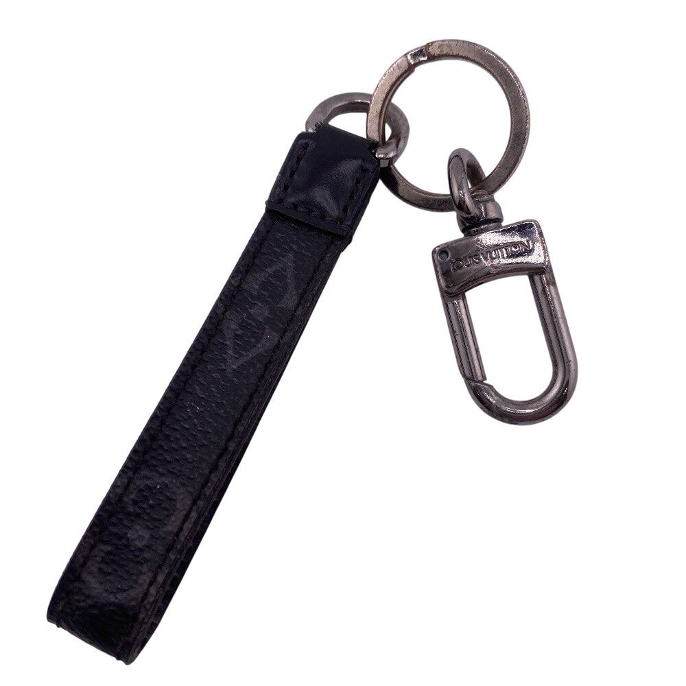 Louis Vuitton M61950 Key Ring Porte Cre Dragonne Monogram Black Used Japan