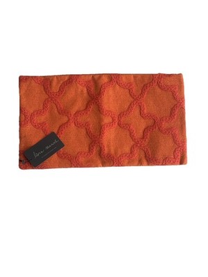 Liora Manne Visions Pillow Cover Crochet Tile Orange  12 x 20