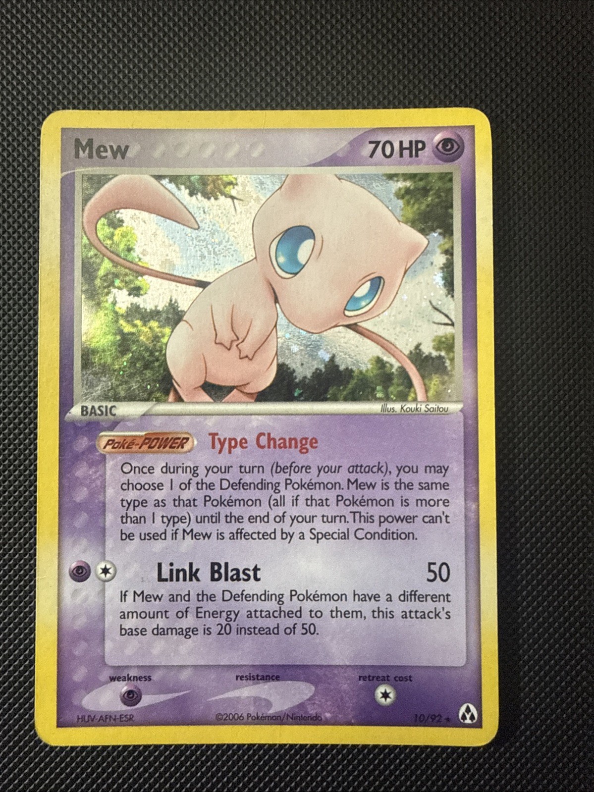 Mew 10/92 Legend Maker SWIRL Holo Rare Pokemon 2006