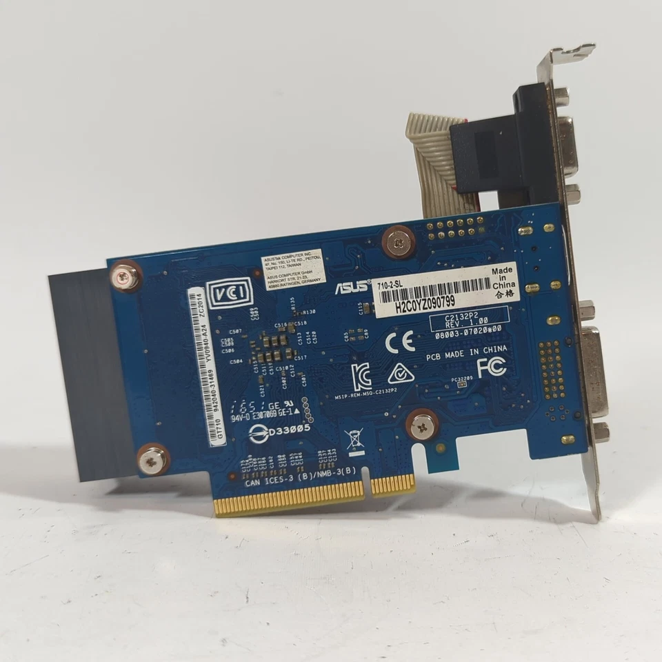 ASUS NVIDIA GeForce GT 710 2GB DDR3 PCIE 8x Graphics Card VGA DVI HDMI Passive - Image 3 of 4