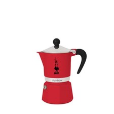 Pot 6 Cup Stovetop Espresso Maker Aluminum Red Bialetti Rainbow Moka Cafetera