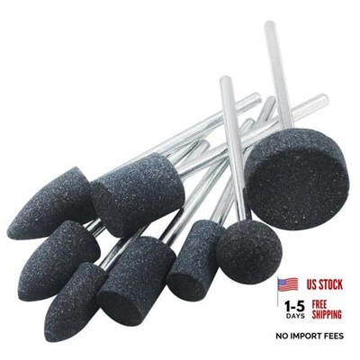 80mm Extra Long Shank Drill Grinding Stone Sets, Extended 1/4'' Shank Aluminum 