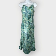 Y2K Target Silk Slip Dress | S | Paisley Cowl Neck | Whimsical Fairy Boho