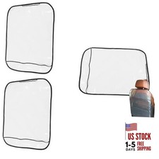 3 Pack Seat Back Protector Clear Plastic Back Seat Cover Waterproof Kick Mats